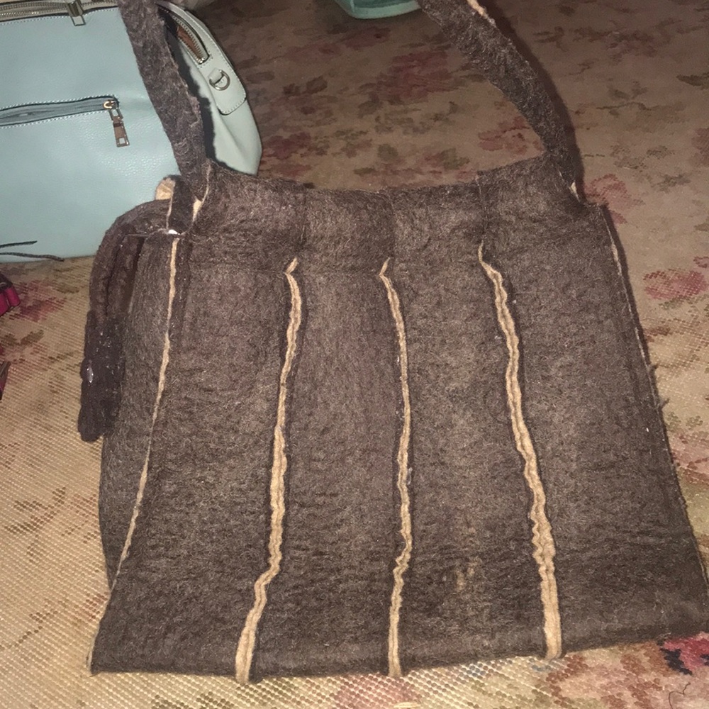 Brown Felted Bag